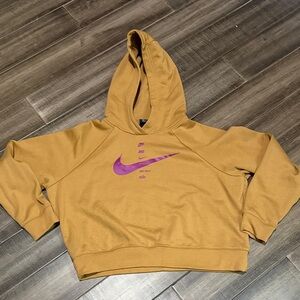 Nike Cropped Hoodie with Magenta Swoosh